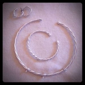 Silver Cowgirl jewelry - Barbed Wire